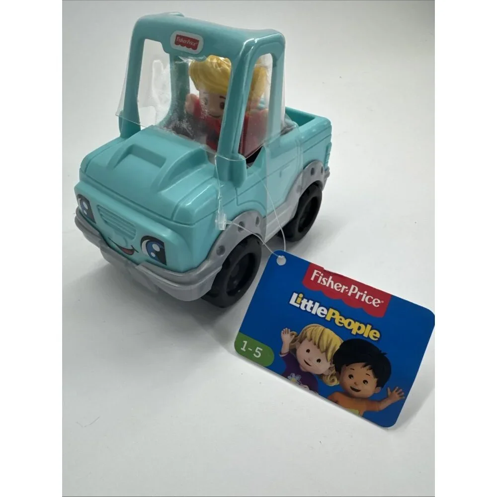 Fisher Price Little People Blue Jeep with Girl Figure Set Pretend Play Toy NEW